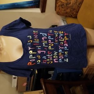 Coach Navy Short Sleeve Graphic Tee with Multicolor Lettering